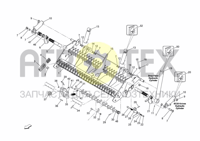 Чертеж DROPFLOOR LOWER FRAME