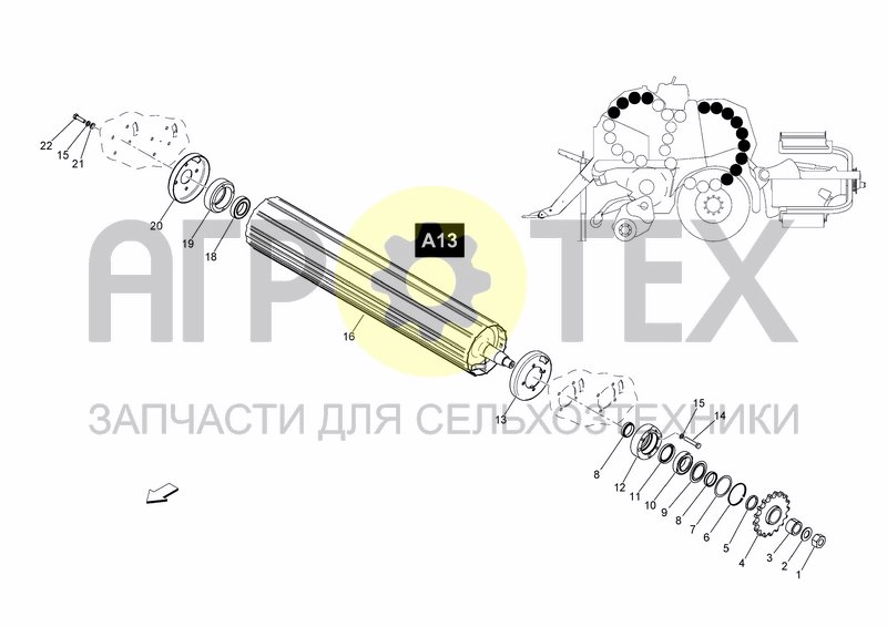 Чертеж A13 ROLLER