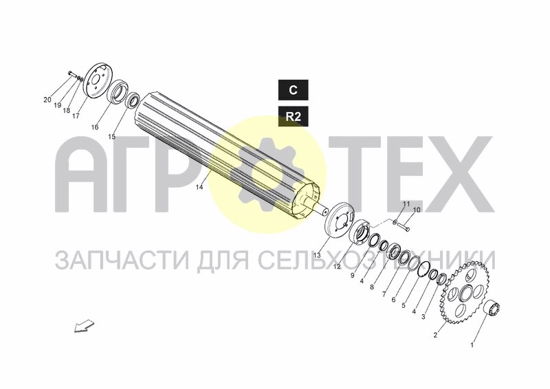 Чертеж C - R2 ROLLER