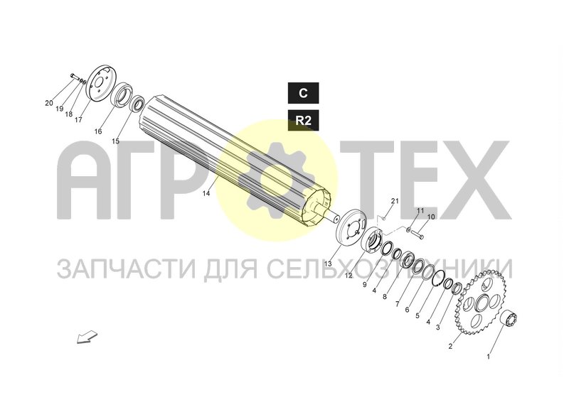 Чертеж C - R2 ROLLER