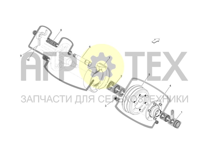 Чертеж BRAKED AXLE HUB