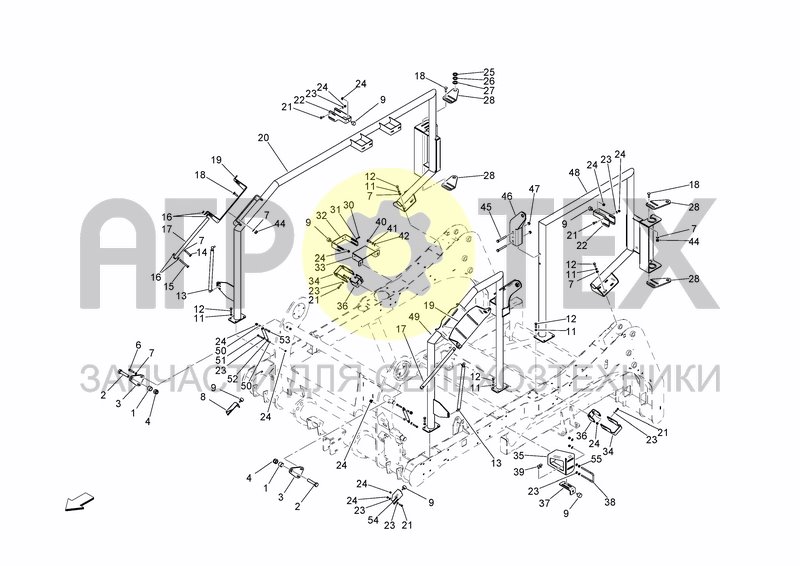 Чертеж FRONT AND SIDE COVER FRAME