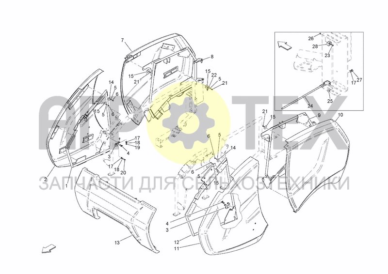 Чертеж FRONT AND SIDE COVERS