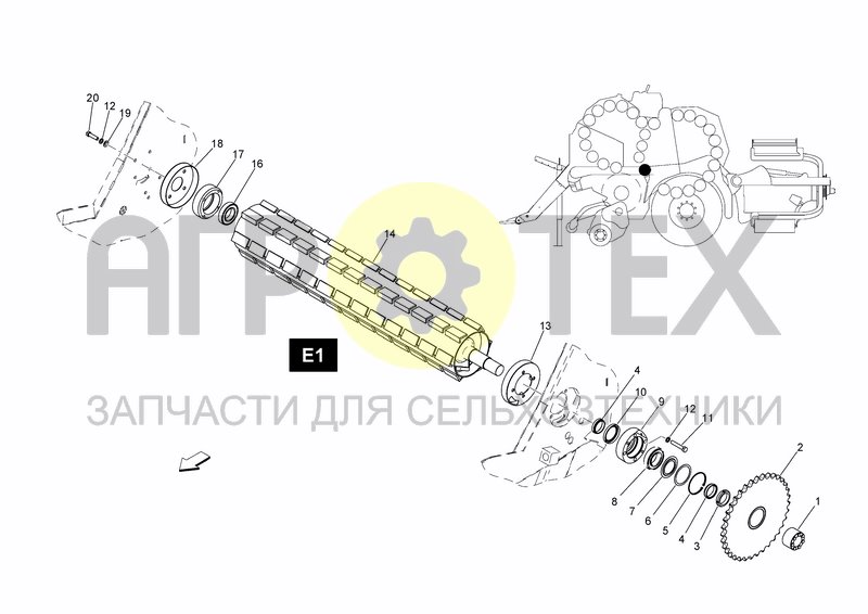 Чертеж E1 ROLLER