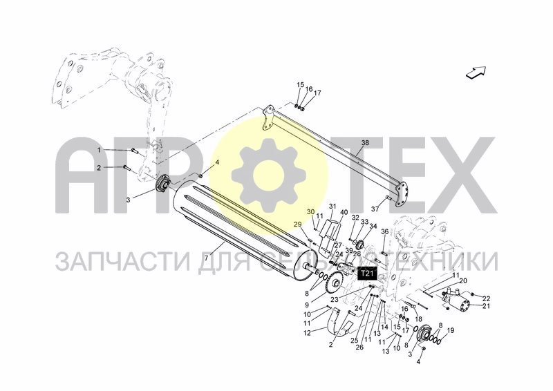 Чертеж FRONT ROLLER