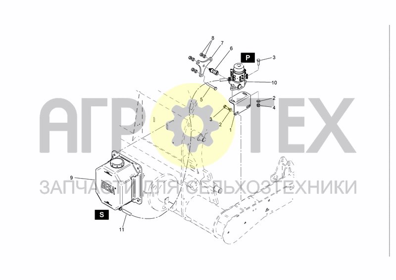 Чертеж TANK AND PUMP