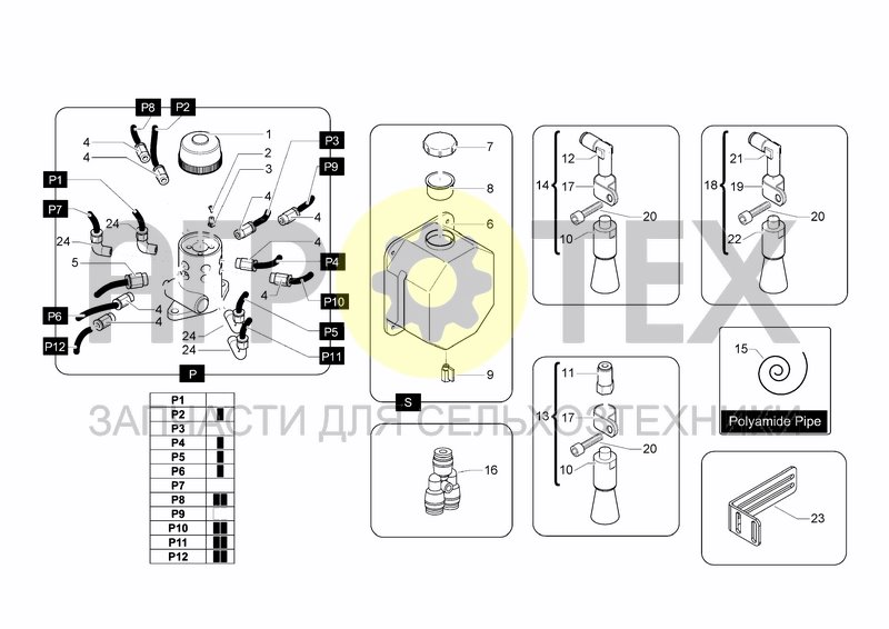 Чертеж CONNECTORS AND BRUSH