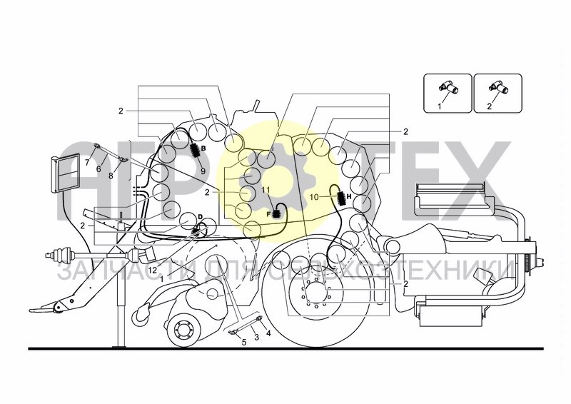 Чертеж LH CONNECTORS SCHEME