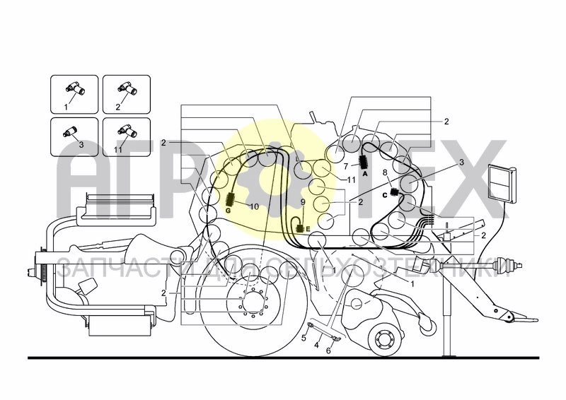 Чертеж RH CONNECTORS SCHEME