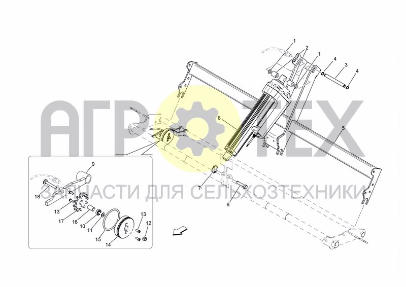 Чертеж NET BRAKE ACTUATOR