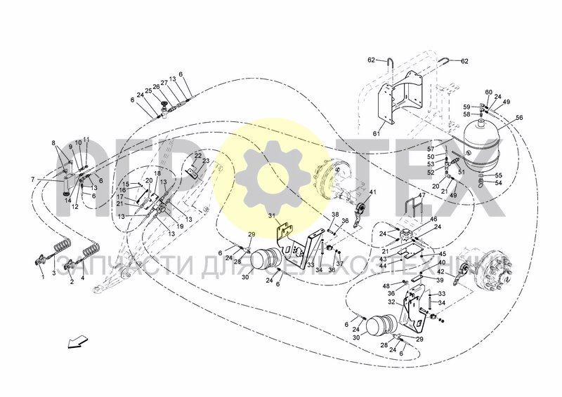 Чертеж KIT AIR BRAKE SYSTEM FASTBALE