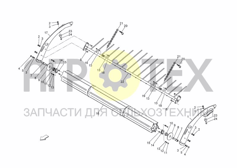 Чертеж ROLLER CROP PRESS