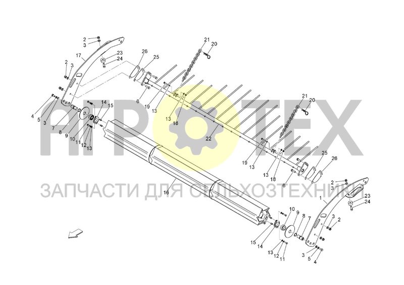 Чертеж ROLLER CROP PRESS