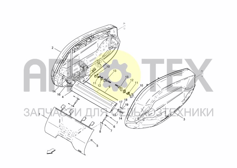 Чертеж FRONT AND SIDE COVERS