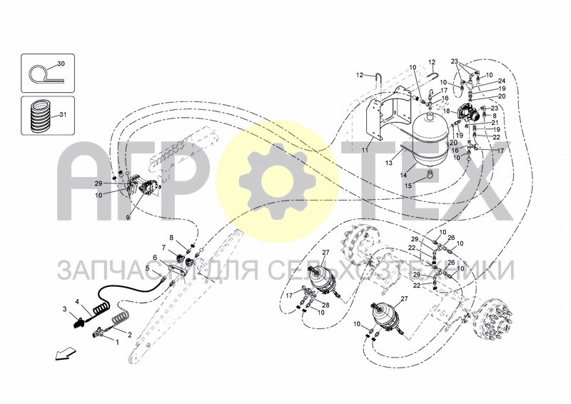 Чертеж KIT AIR BRAKE SYSTEM FASTBALE EU TA