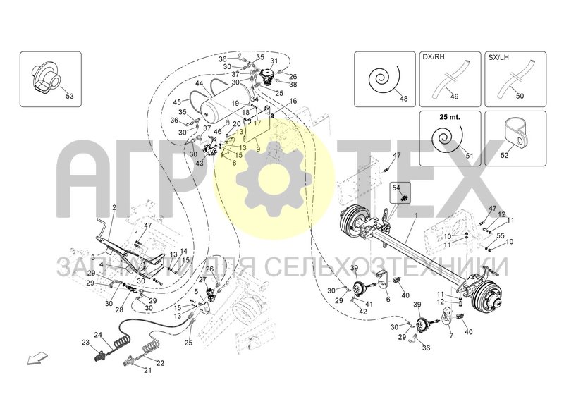 Чертеж KIT AIR BRAKE SYSTEM EU TA