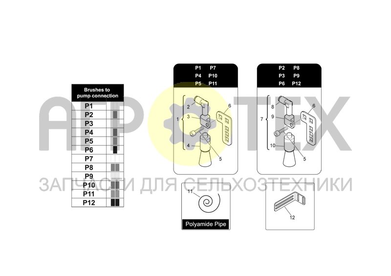 Чертеж CONNECTORS AND BRUSH