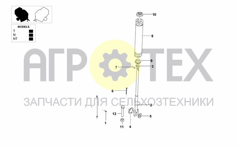 Чертеж TIE ROD & SPRINGS FOR HOOKS