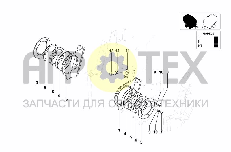 Чертеж TAILGATE HINGES