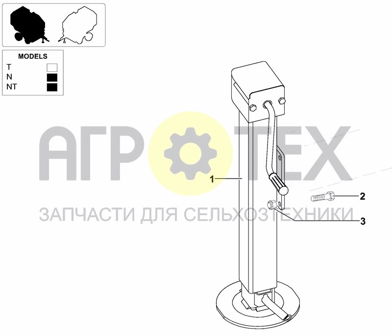 Чертеж DRAWBAR JACK