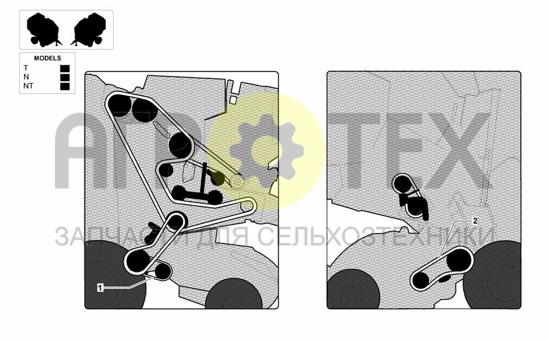 Чертеж TRANSMISSION ROLLER F-PICKUP