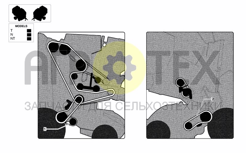 Чертеж TRANSMISSION ROLLER F-PICKUP