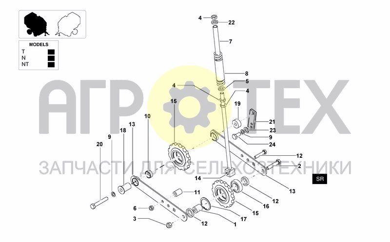 Чертеж TRANSMISSION RH COUNTERSHAFT-ROLLERS