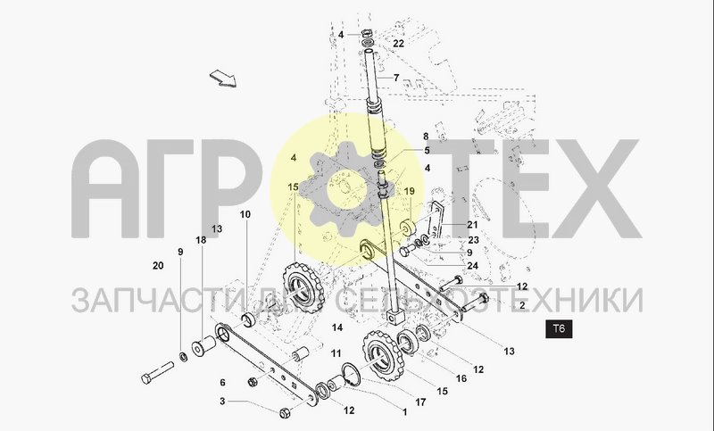 Чертеж TRANSMISSION RH COUNTERSHAFT-ROLLERS