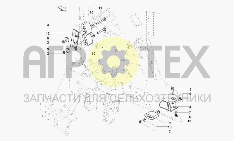 Чертеж TRANSMISSION RH COUNTERSHAFT-ROLLERS