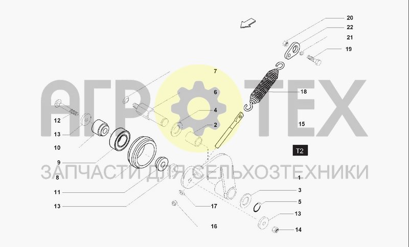 Чертеж TRANSMISSION ROLLERS R2 - R3