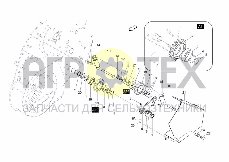 Чертеж PICKUP LH TENSIONERS