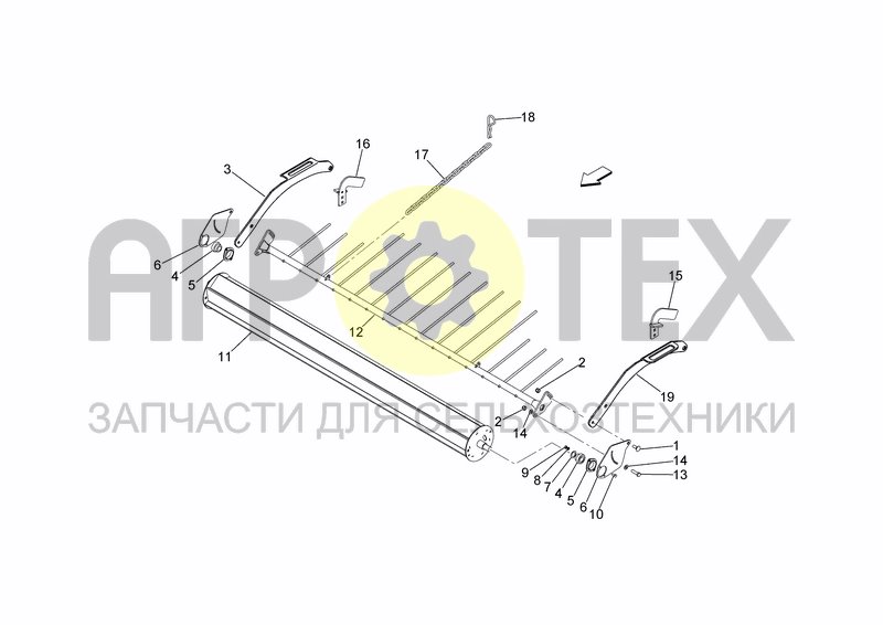 Чертеж ROLLER CROP PRESS