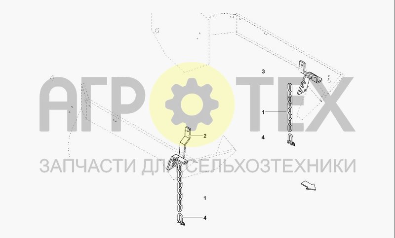 Чертеж PICKUP SUPPORT CHAINS