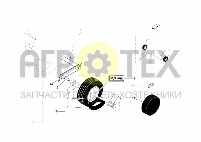 Чертеж PICKUP WHEELS