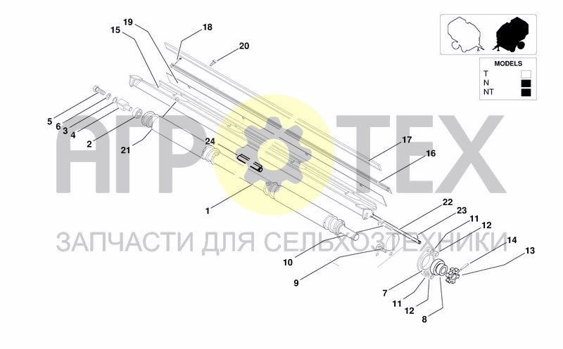 Чертеж TUBE FOR NET EXTENSION & BRUSH