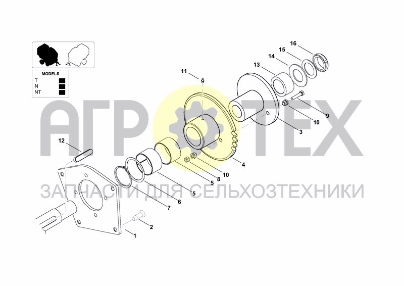 Чертеж TRANSMISSION ROLLER F-RAKE FEEDER