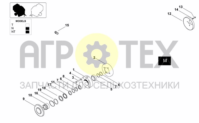 Чертеж ROLLER M SPROCKET SUPPORT