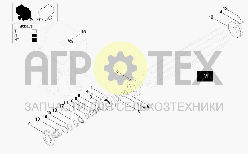 Чертеж ROLLER M SPROCKET SUPPORT