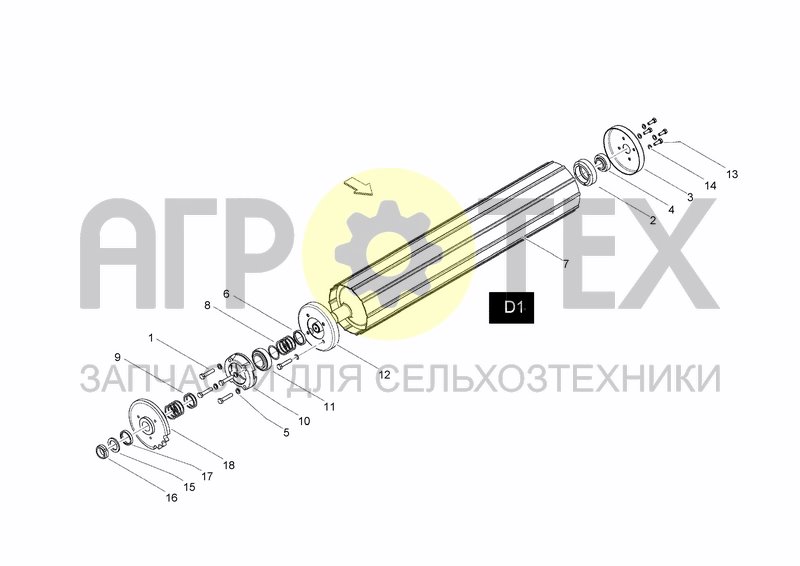 Чертеж D1 ROLLER