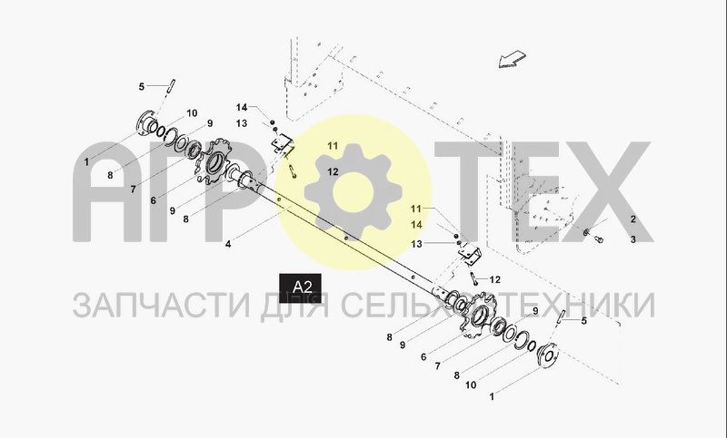 Чертеж BOTTOM SHAFT