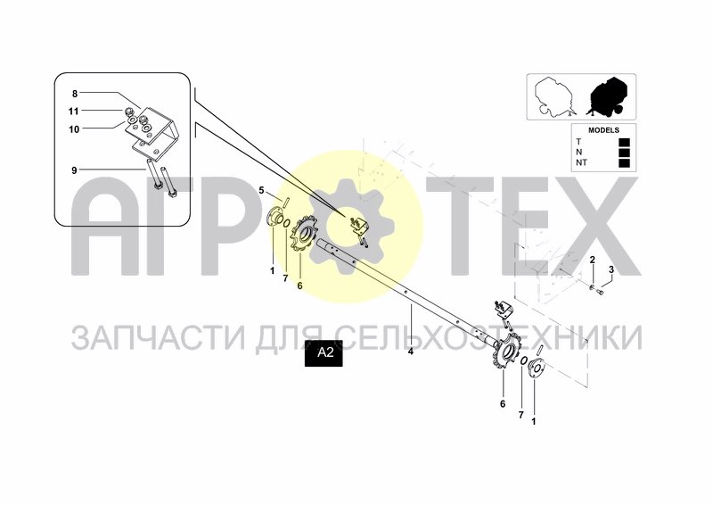 Чертеж BOTTOM SHAFT