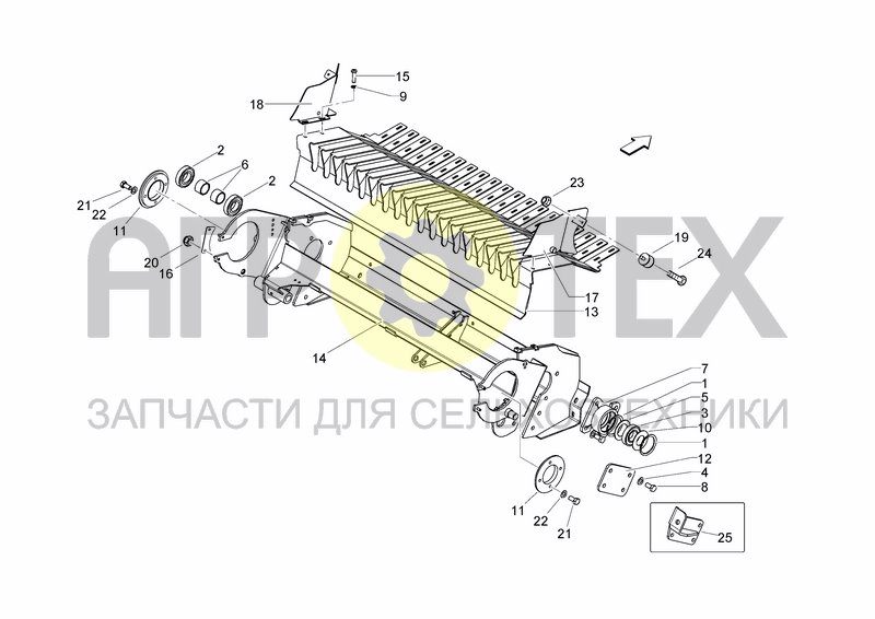 Чертеж RAKE FEEDER FRAME