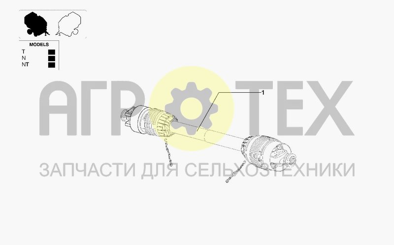 Чертеж PTO DRIVE SHAFT