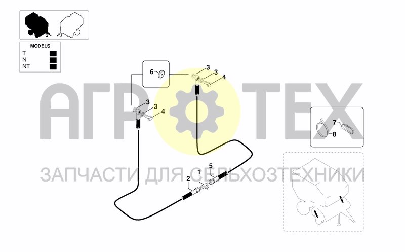 Чертеж TRACTOR-PICKUP HYDR.CYLNDERS