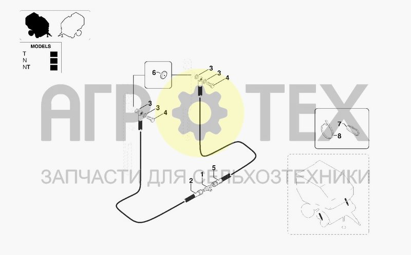 Чертеж TRACTOR-PICKUP HYDR.CYLNDERS