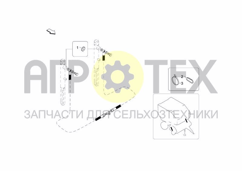 Чертеж PICKUP HYDRAULIC CYLINDER