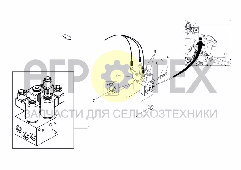 Чертеж HYDRAULIC BLOCK