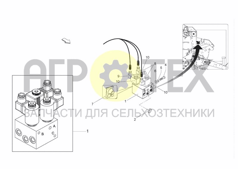 Чертеж HYDRAULIC BLOCK