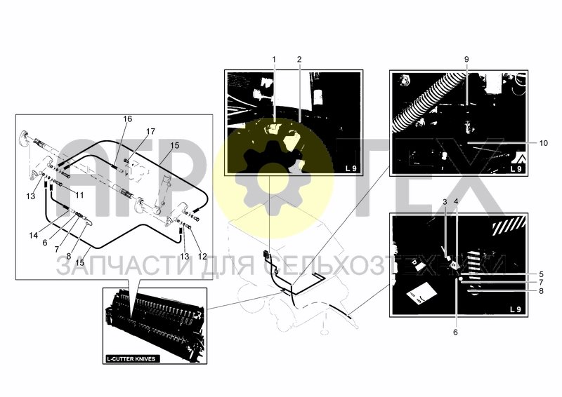 Чертеж L9 - L CUTTER KNIVES