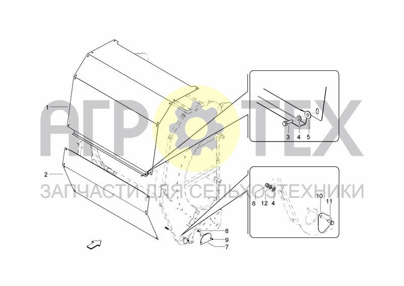 Чертеж BACK PANELS FOR TAILGATE